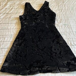 Black Sequin Sleeveless Dress